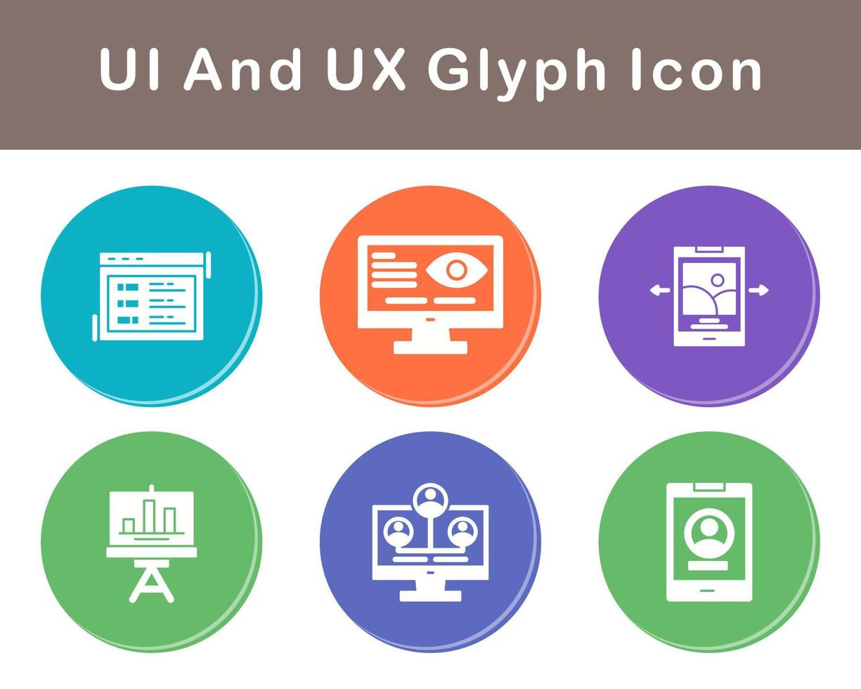 ui y ux vector icono conjunto