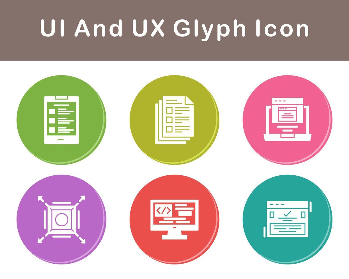 ui y ux vector icono conjunto