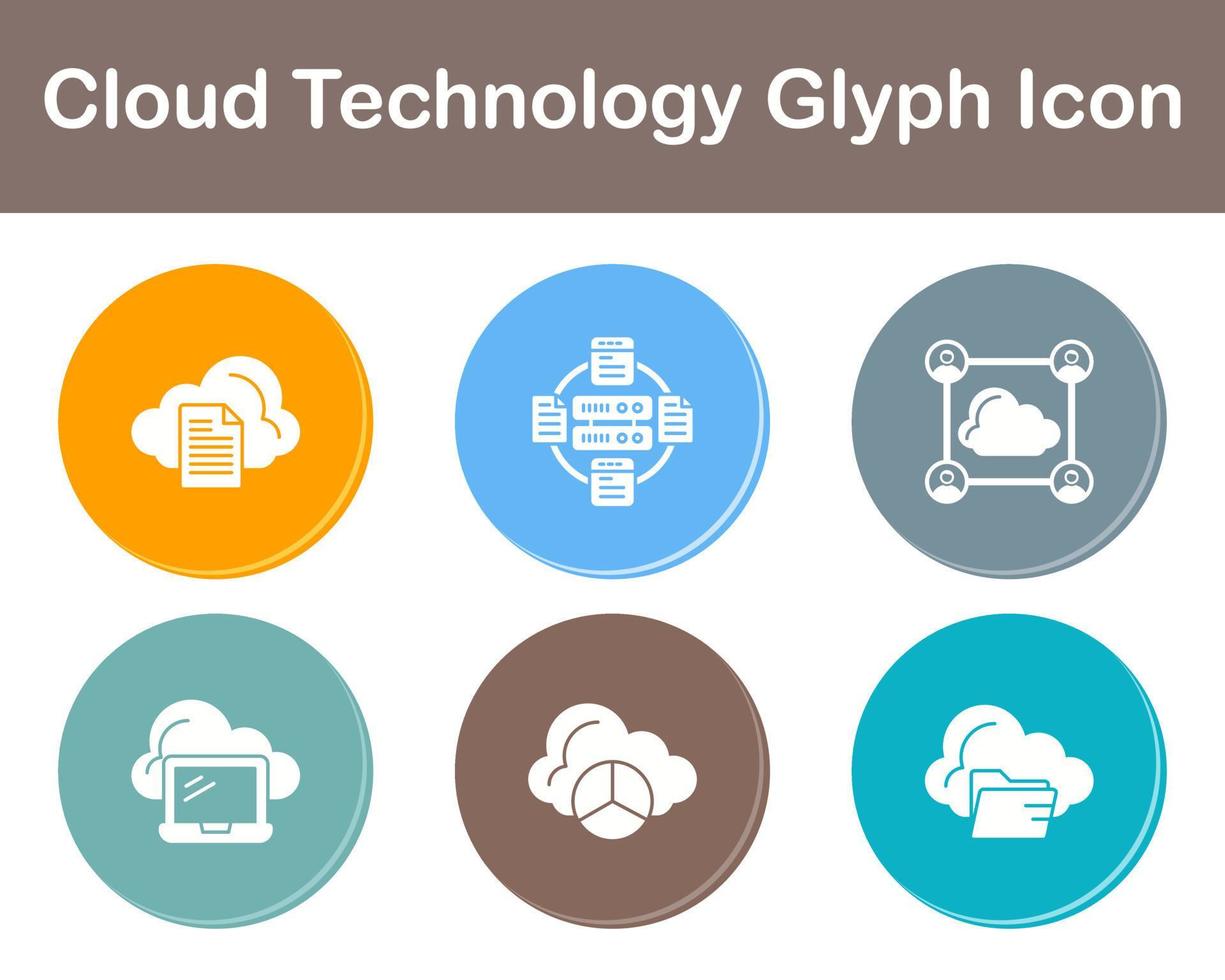 Cloud Technology Vector Icon Set