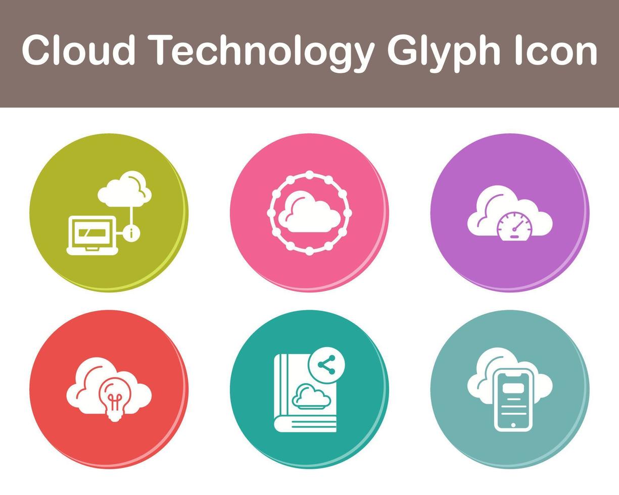 Cloud Technology Vector Icon Set