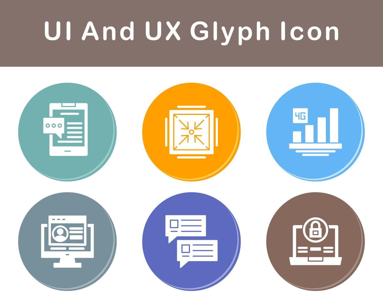 ui y ux vector icono conjunto