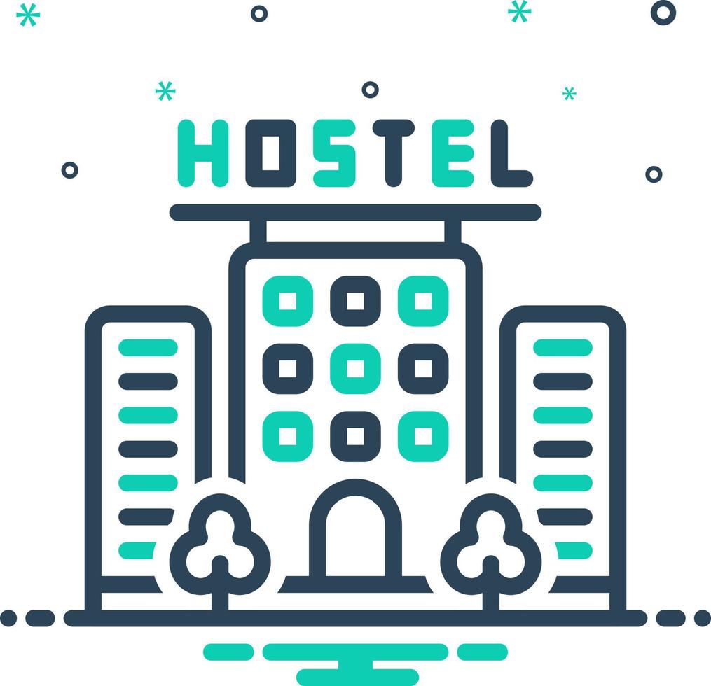 mix icon for hostel vector