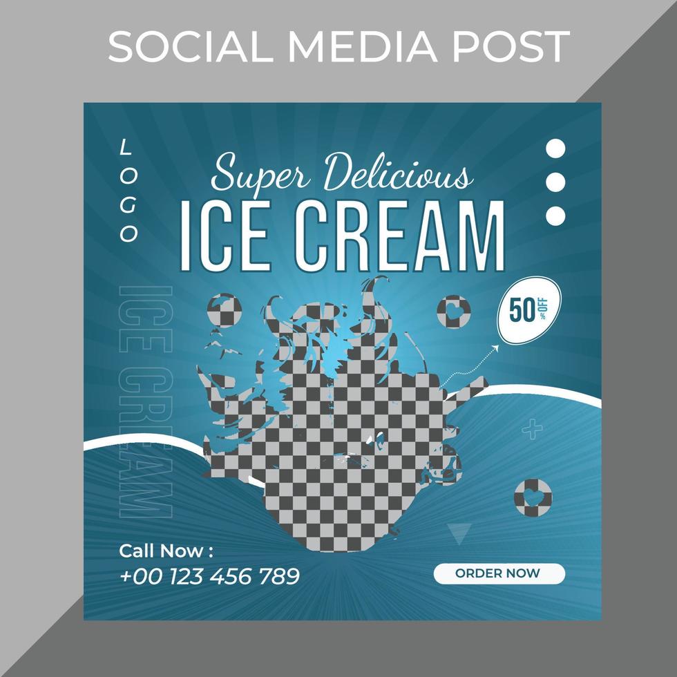 Creative Modern Square Social Media Food Post marketing social media post or web banner template design with abstract background, logo and icon. vector