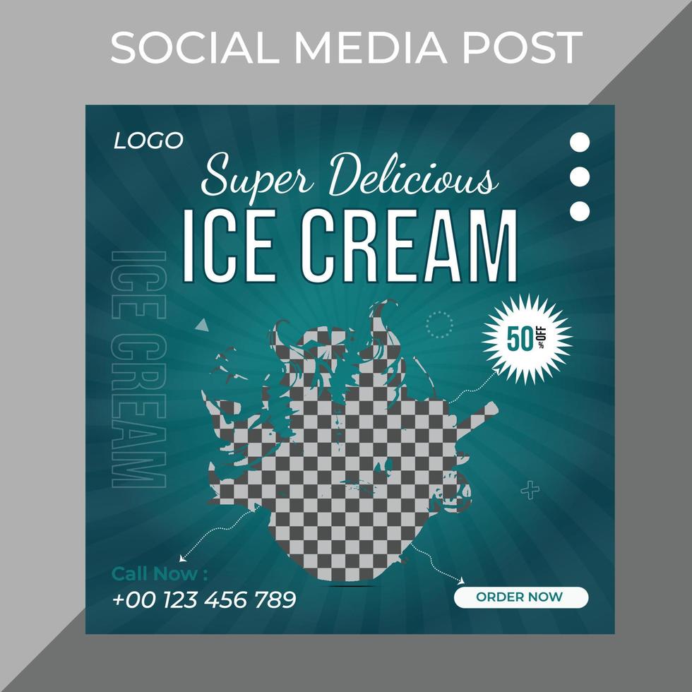Creative Modern Square Social Media Food Post marketing social media post or web banner template design with abstract background, logo and icon. vector