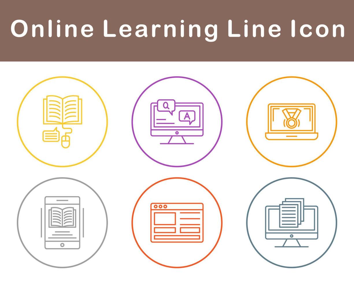 Online Learning Vector Icon Set 21506423 Vector Art at Vecteezy