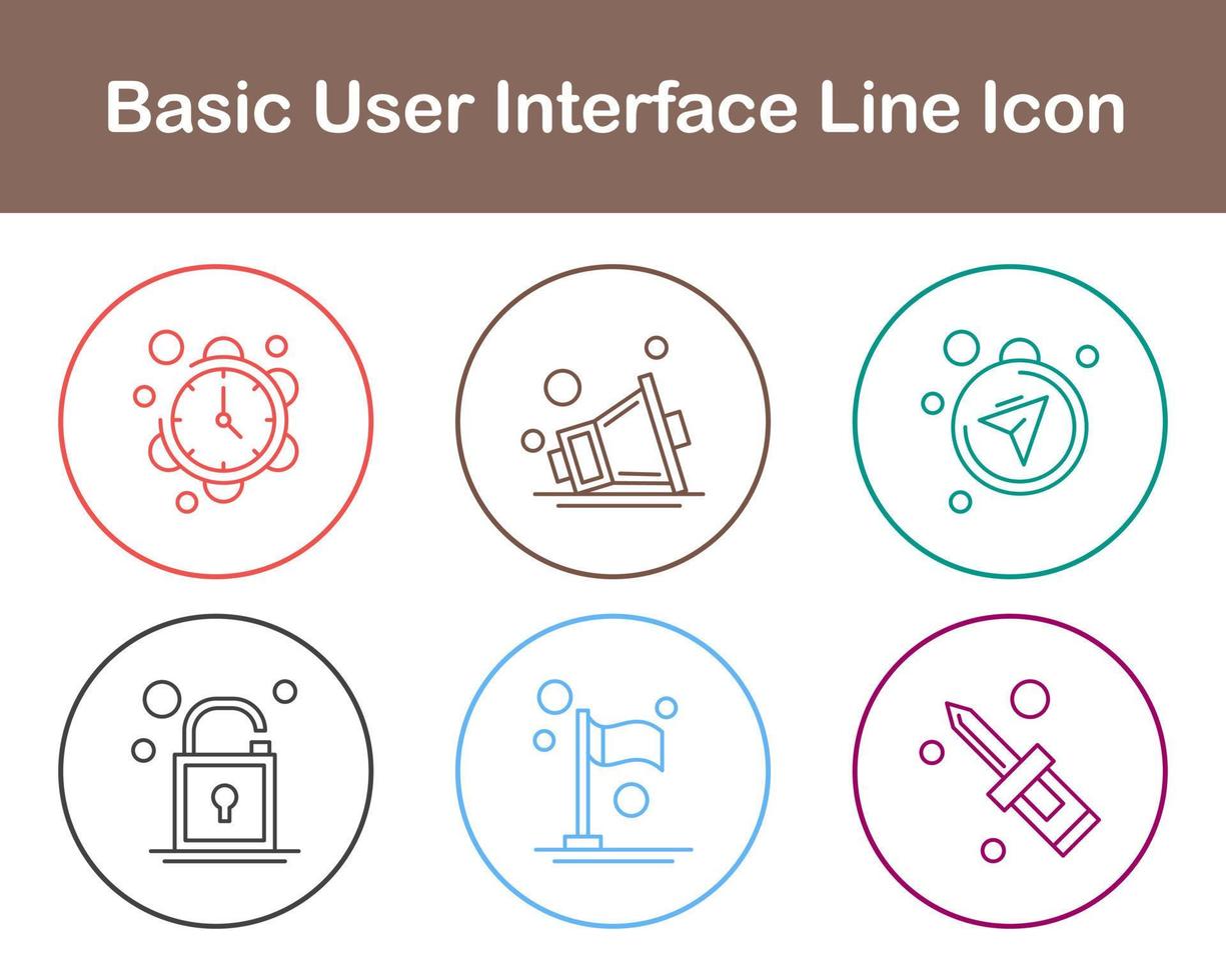 básico usuario interfaz vector icono conjunto