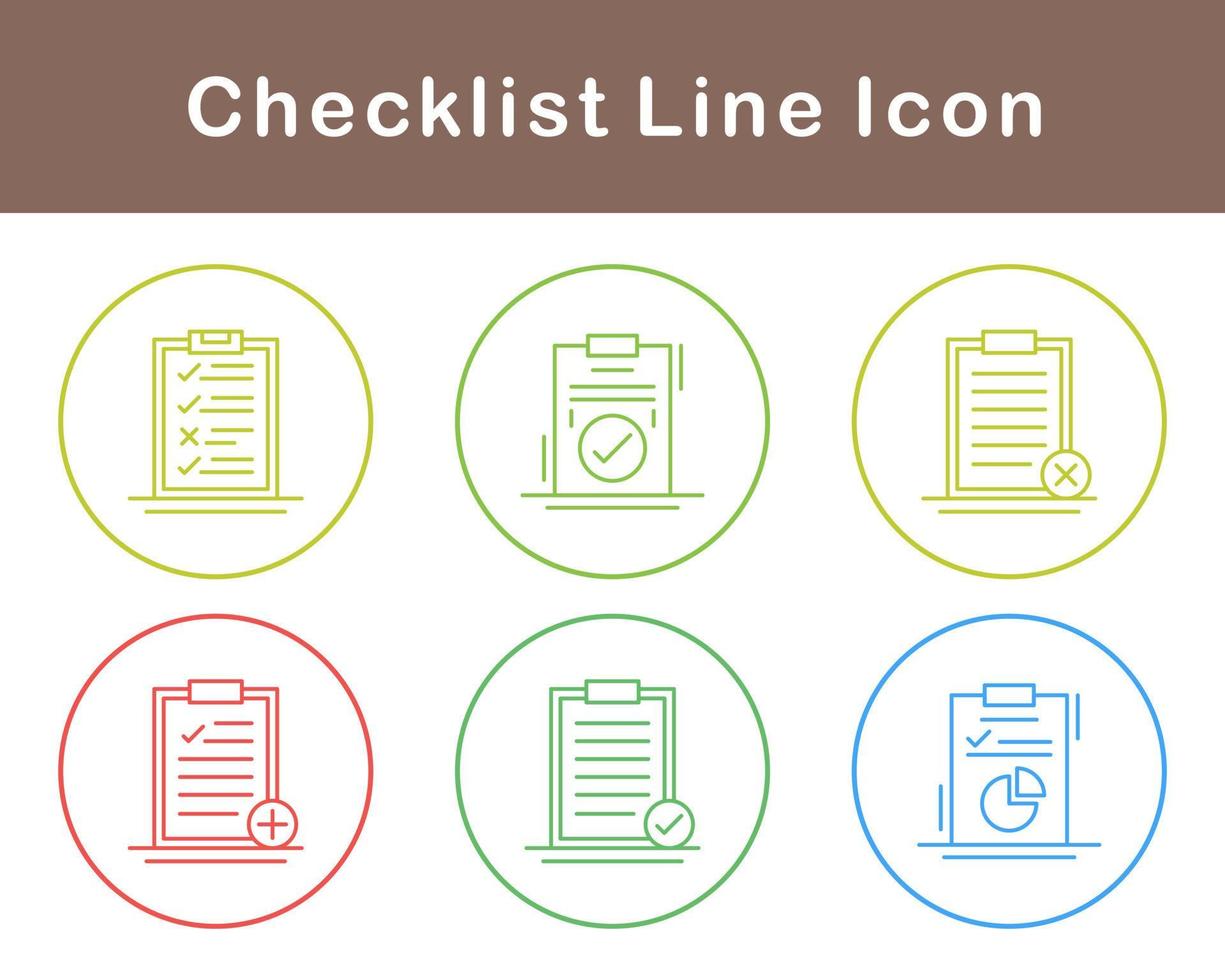 Lista de Verificación vector icono conjunto