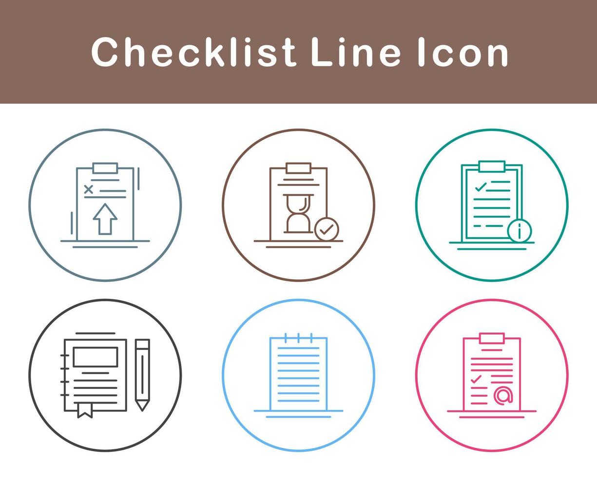 Lista de Verificación vector icono conjunto