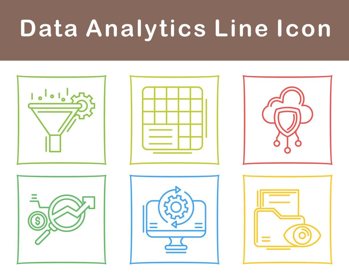 Data Analytics Vector Icon Set 21506459 Vector Art at Vecteezy