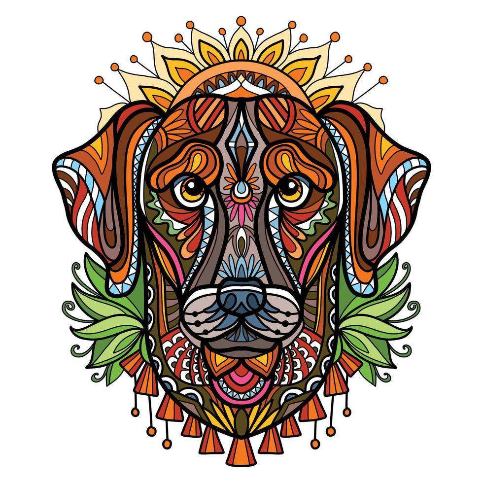 Abstract head of labrador dog vector illustration