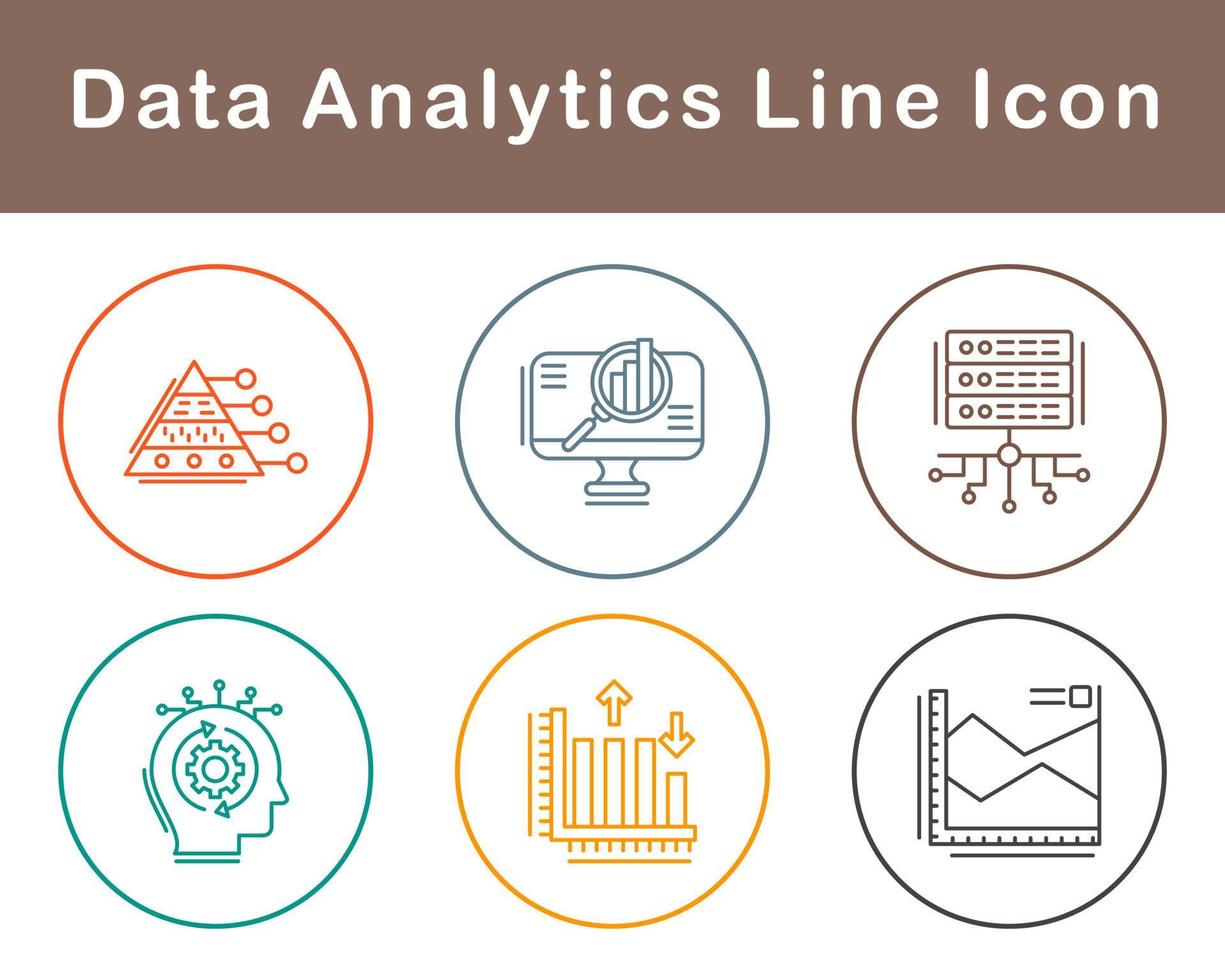 datos analítica vector icono conjunto