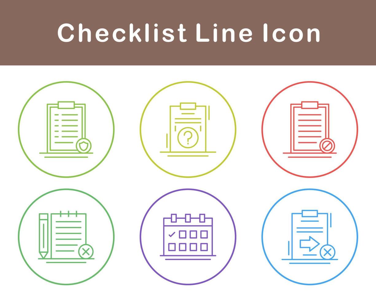 Lista de Verificación vector icono conjunto