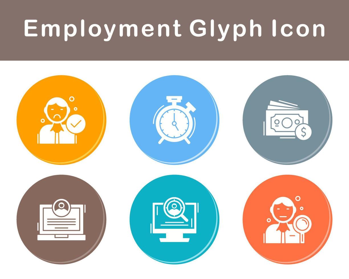 Employment Vector Icon Set