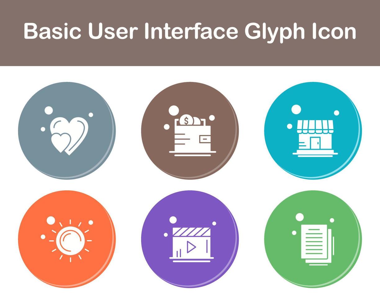 Basic User Interface Vector Icon Set