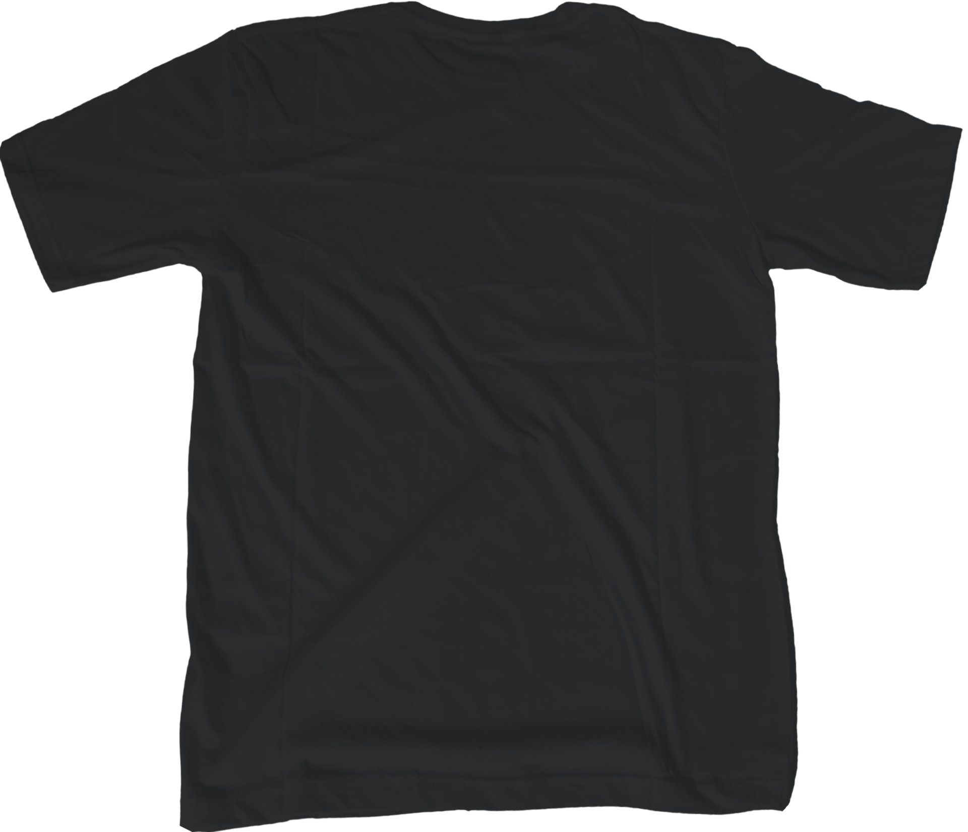 Ekstrem parti elegant Black t shirt mock up transparent background back side view. 21506672 PNG