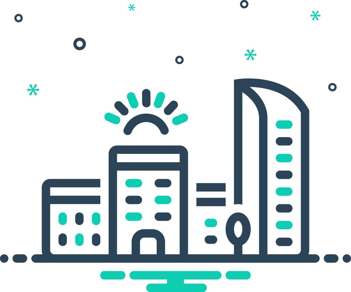 mix icon for hometown vector