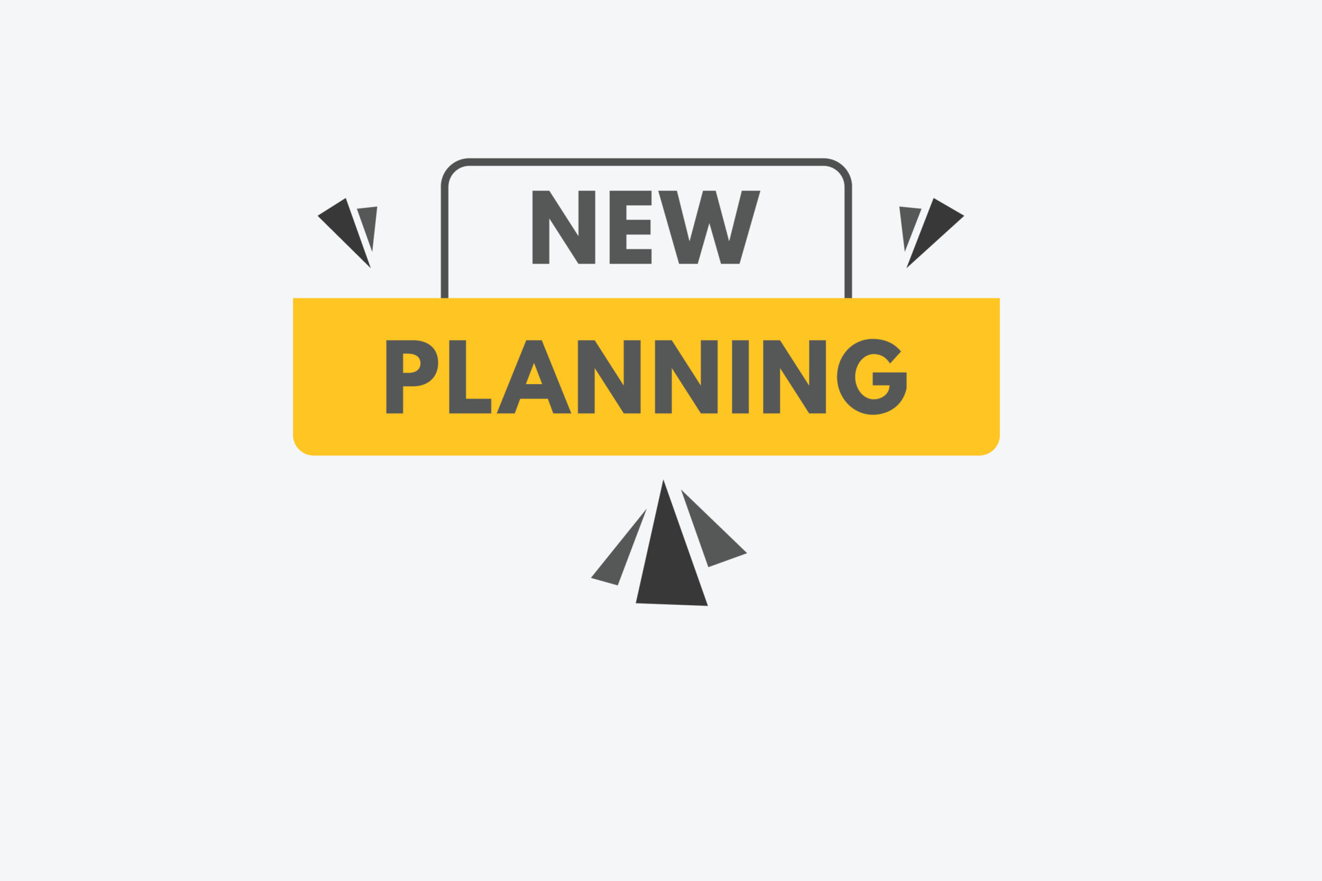 New Planning text Button. New Planning Sign Icon Label Sticker 