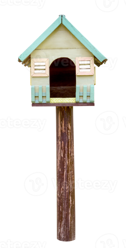 Vintage bird house isolated png