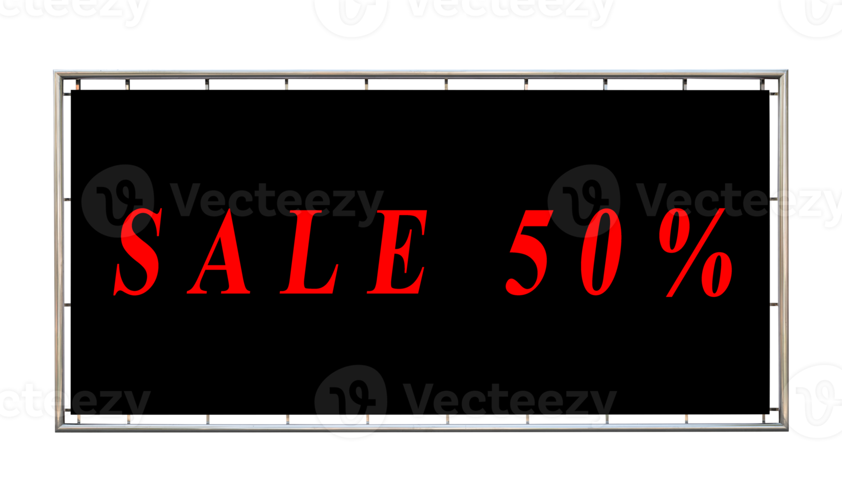 billboards with red word sale on black background isolated png