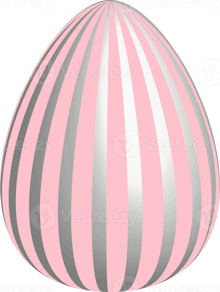 Color Easter egg with pattern. Realistic celebration symbol png