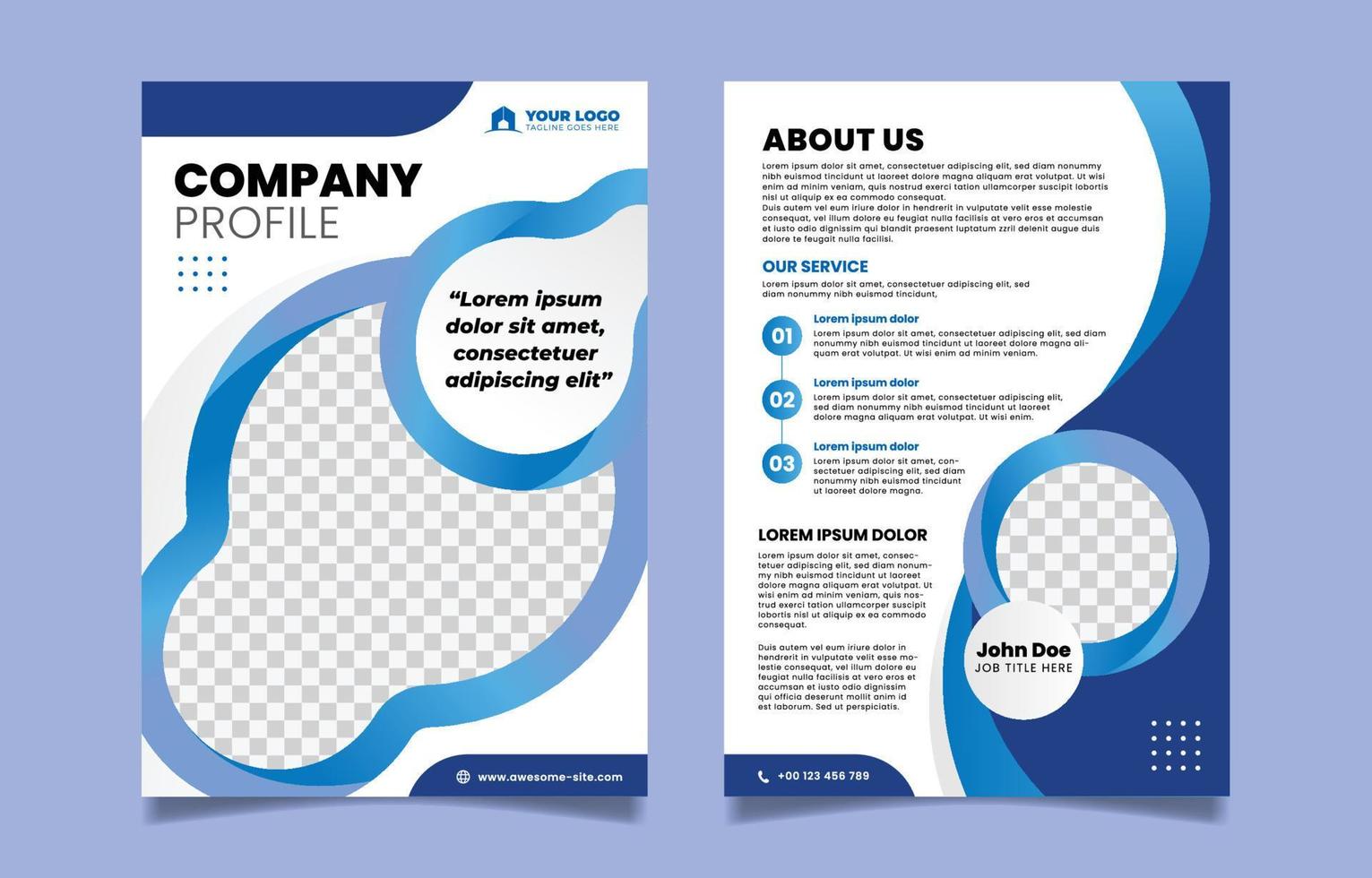 Professional Company Profile Flyer Template vector