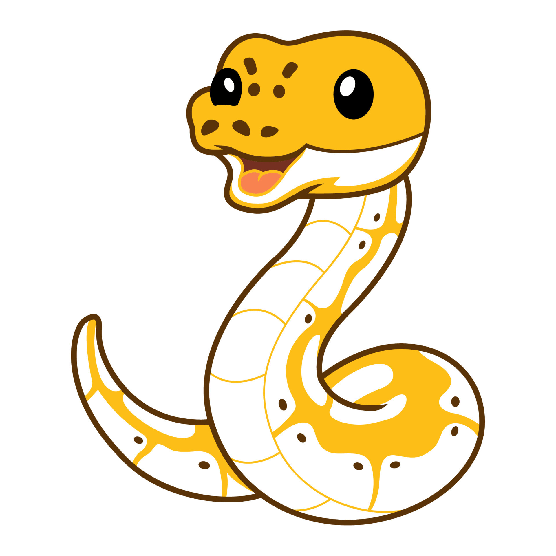 Cute pastel ivory ball python cartoon 21507033 Vector Art at Vecteezy