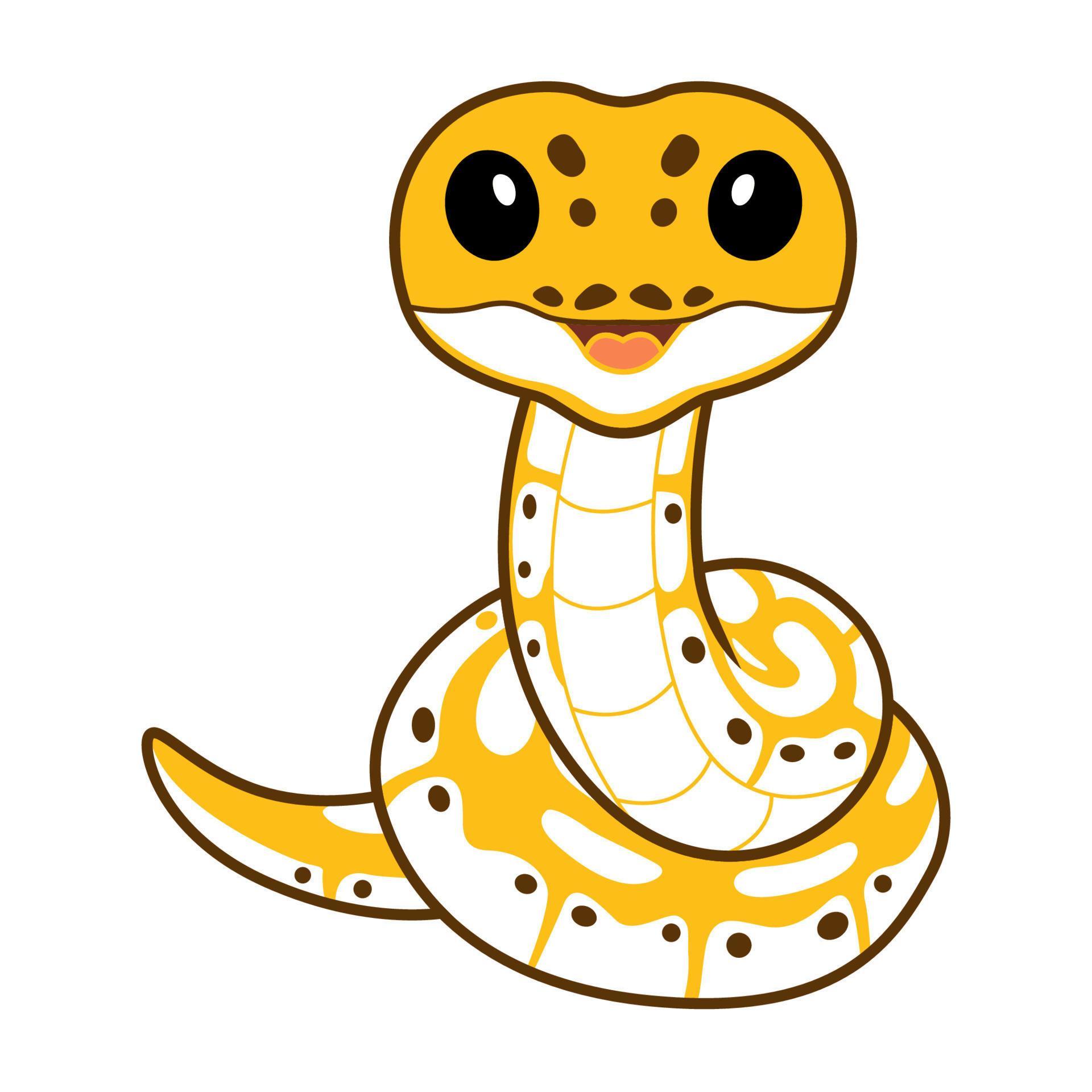 Cute pastel ivory ball python cartoon 21507048 Vector Art at Vecteezy
