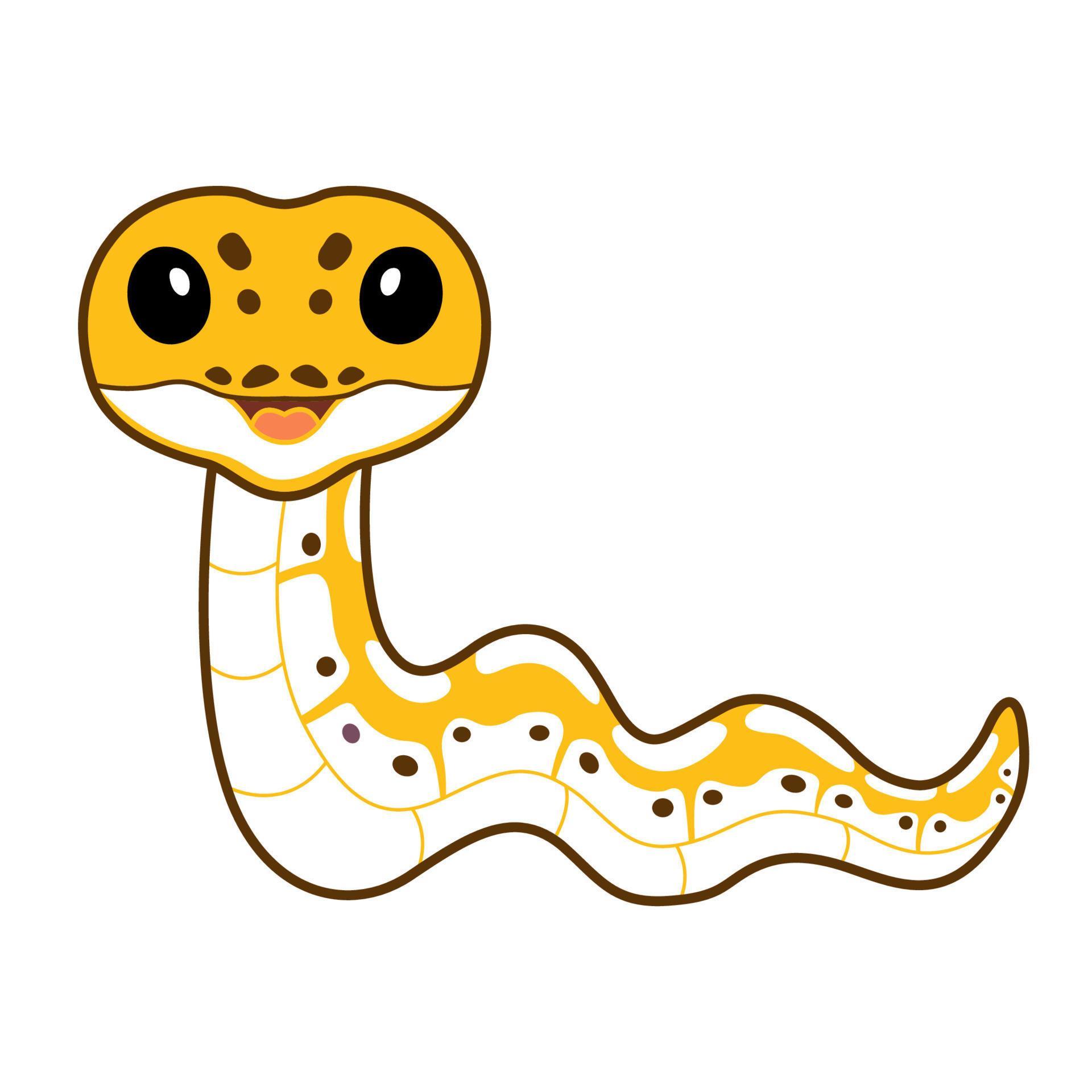Cute pastel ivory ball python cartoon 21507049 Vector Art at Vecteezy