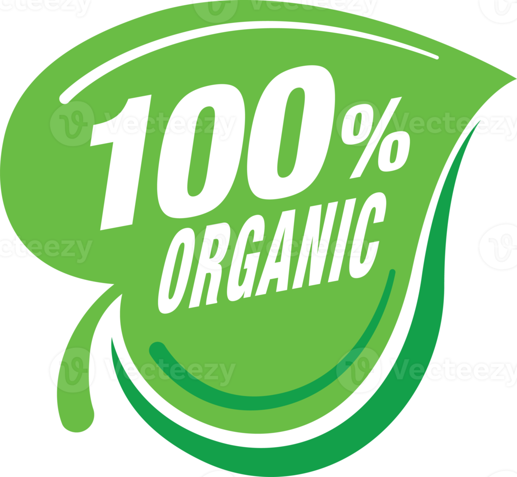 100 por cento orgânico natural folha placa ícone png