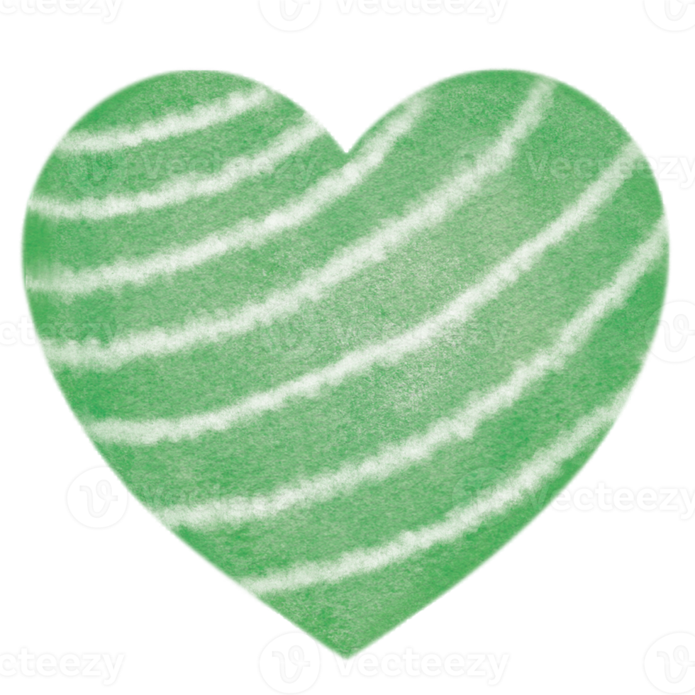 Love and Heart watercolor handdrawn png