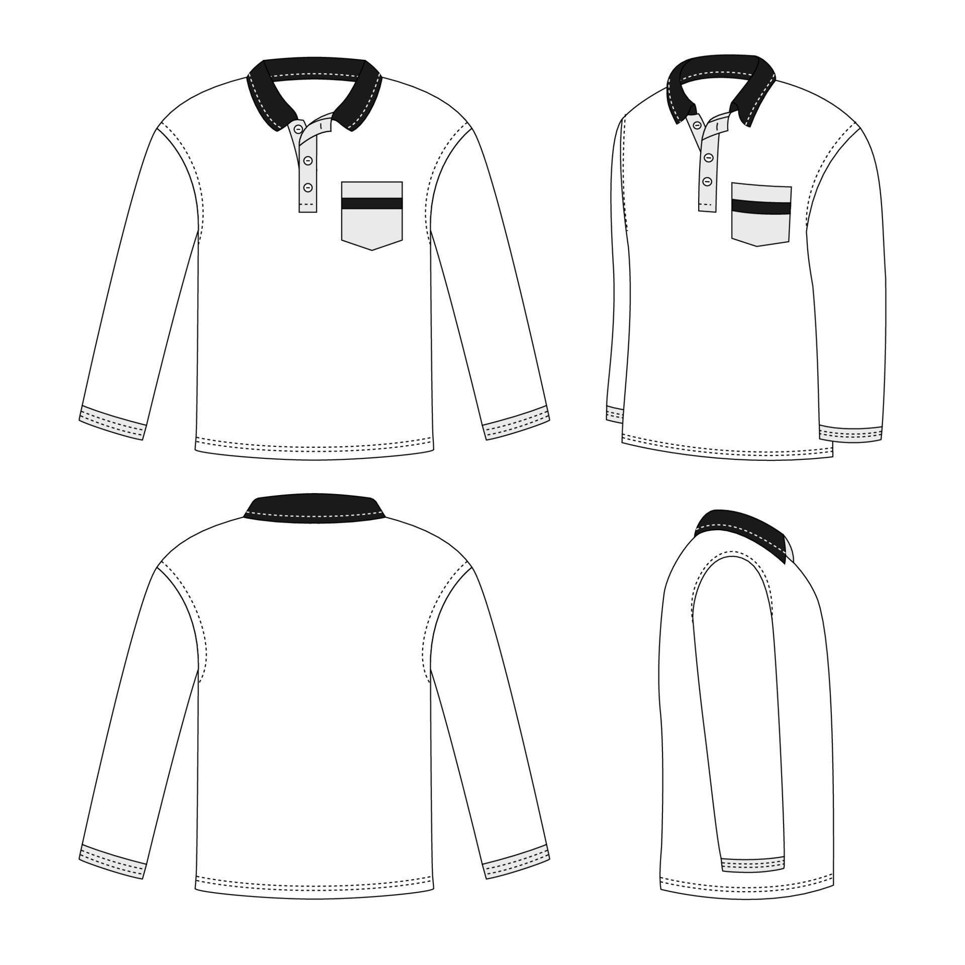 Outline White Polo Shirt Mock up 21507186 Vector Art at Vecteezy