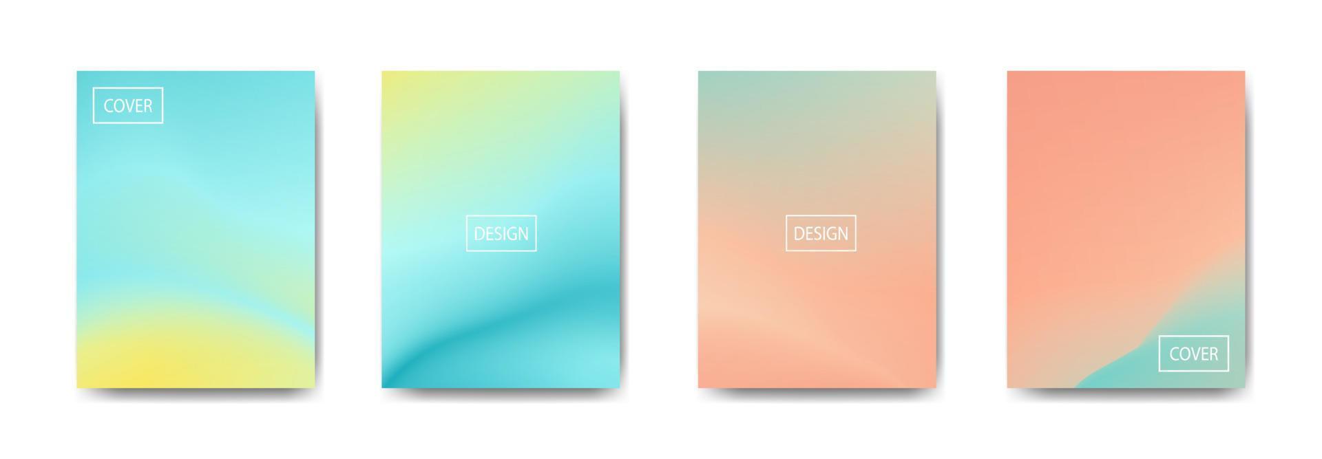 set of abstract background with beautiful gradation color, colorful background for poster flyer banner backdrop.vertical banner.cool fluid background vector illustration