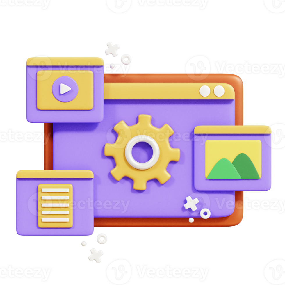 SEO Web 3D Icon png