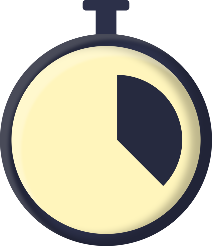 3D Illustration stopwatch PNG timer