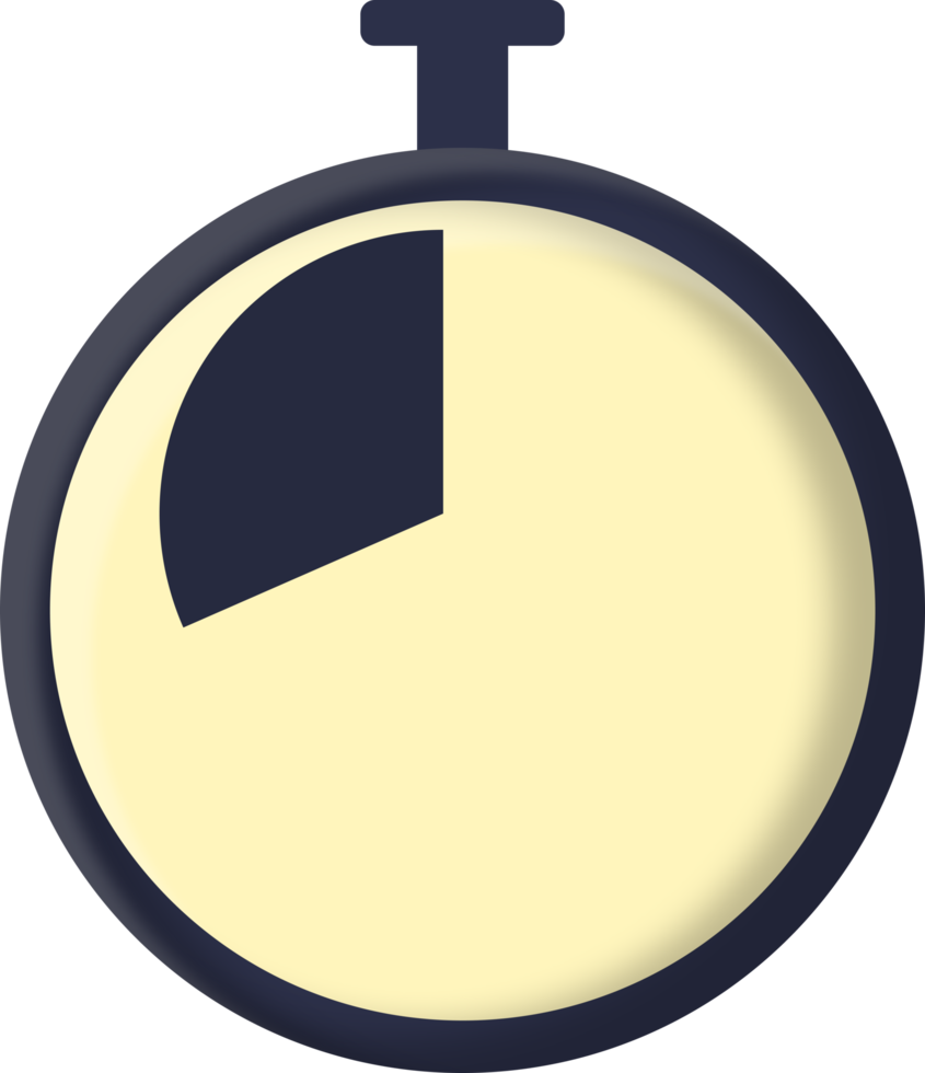 3D Illustration stopwatch PNG timer