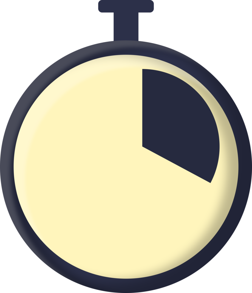 3D Illustration stopwatch PNG timer