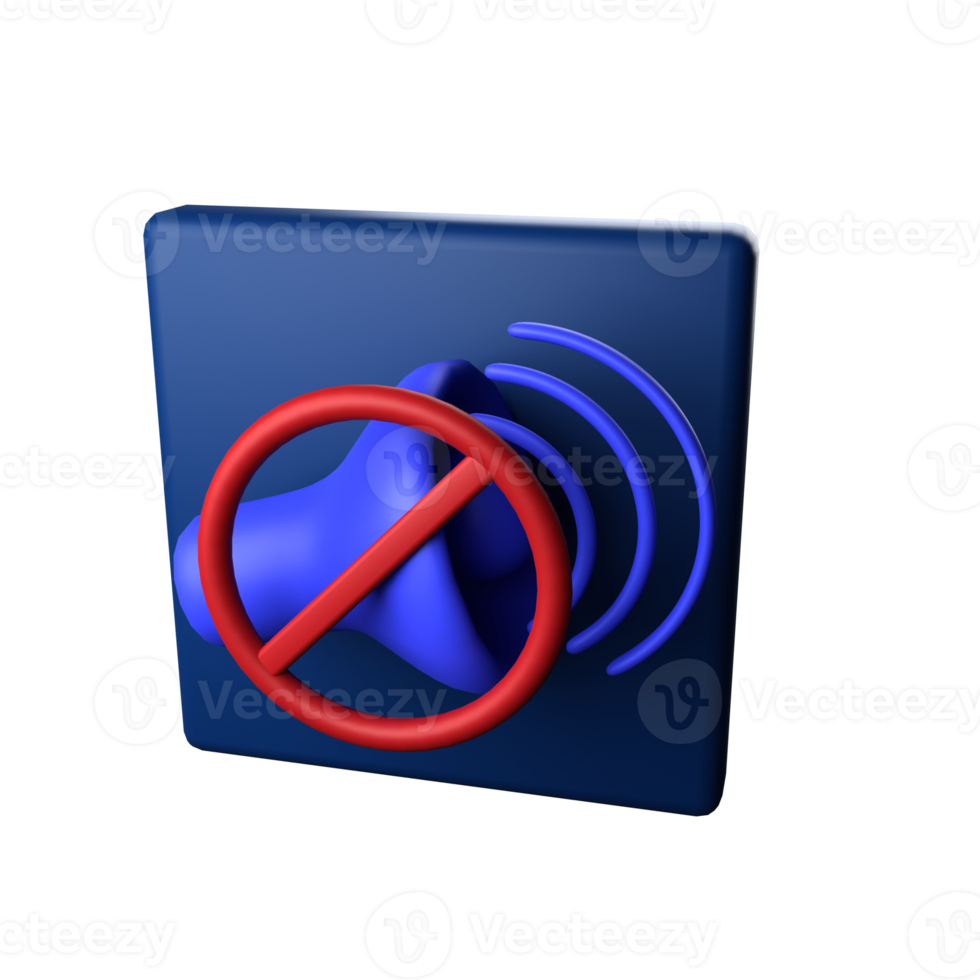 Mute 3d icon png