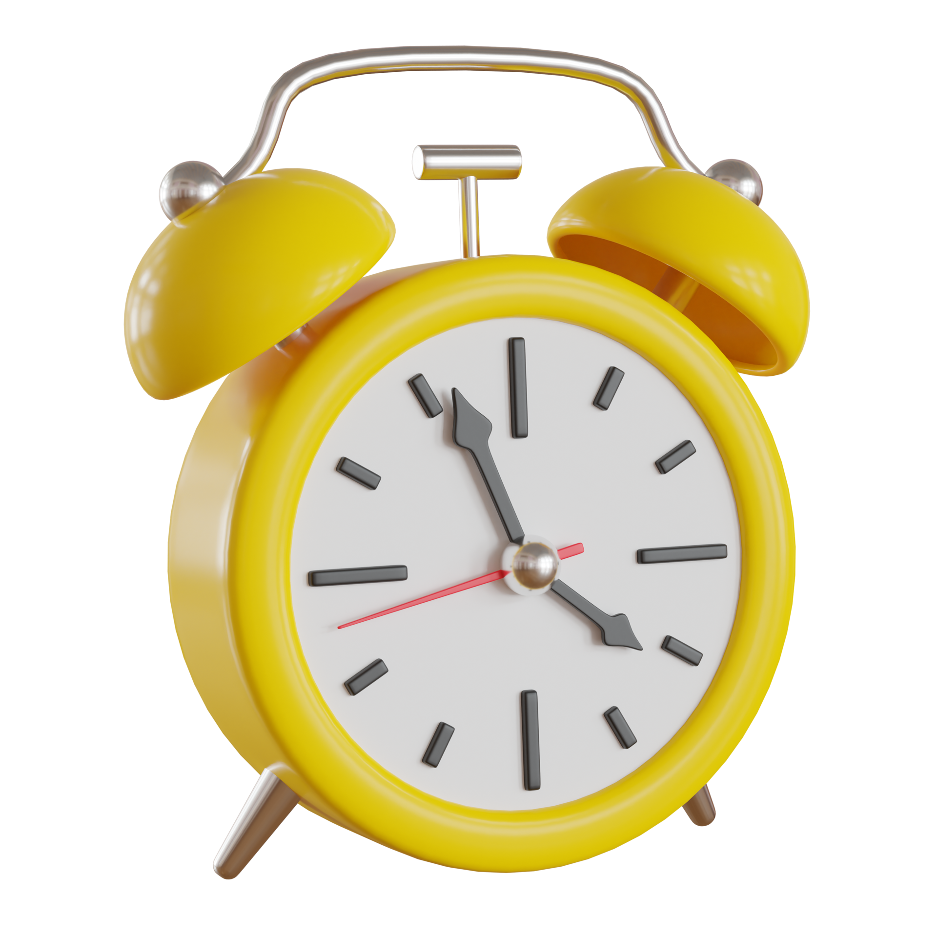 alarm clock isolated on yellow 21507468 PNG