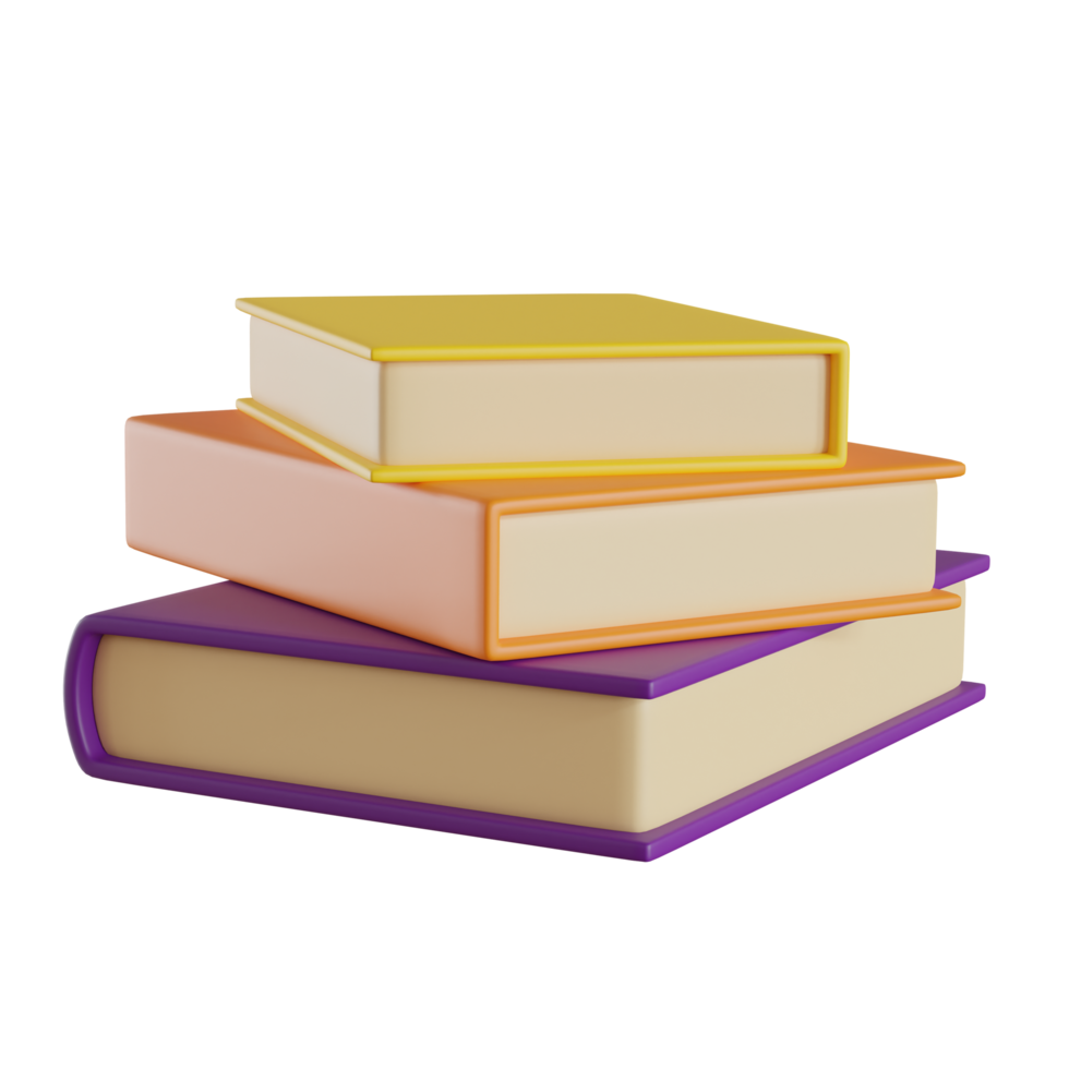 stack of book isolated on transparent background png