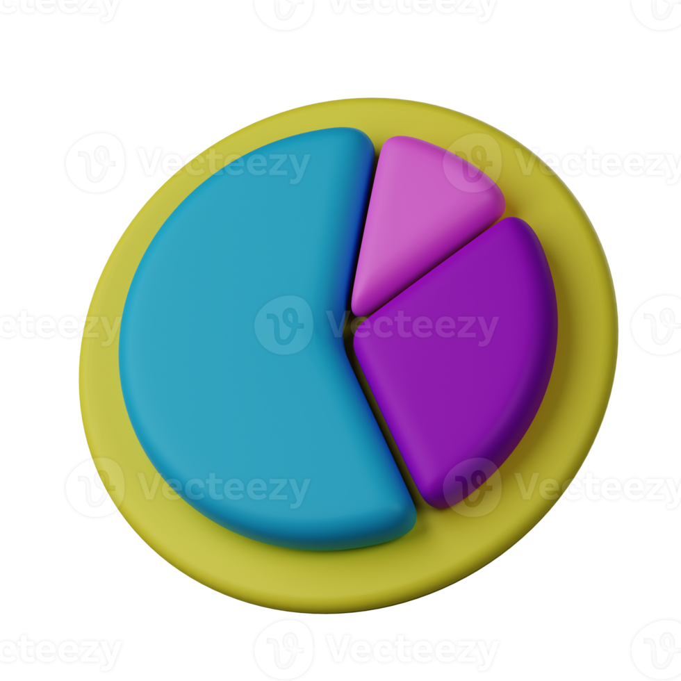 Kuchen Diagramm 3d Symbol png