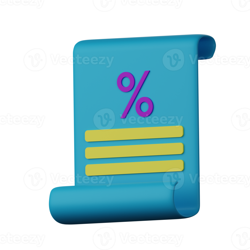 Invoice 3D Icon png