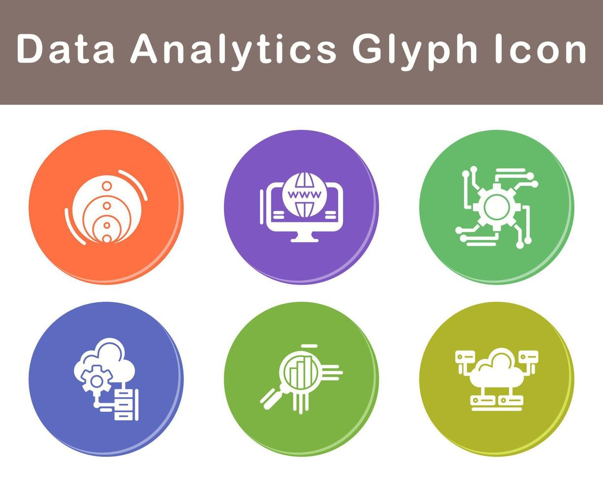 datos analítica vector icono conjunto