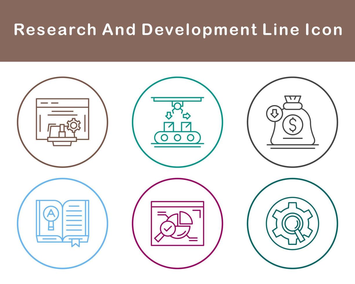 Research And Development Vector Icon Set