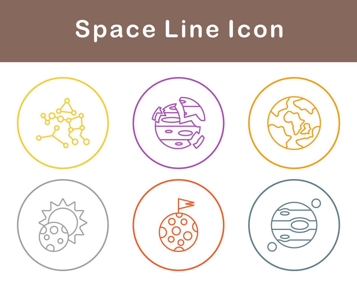 espacio vector icono conjunto