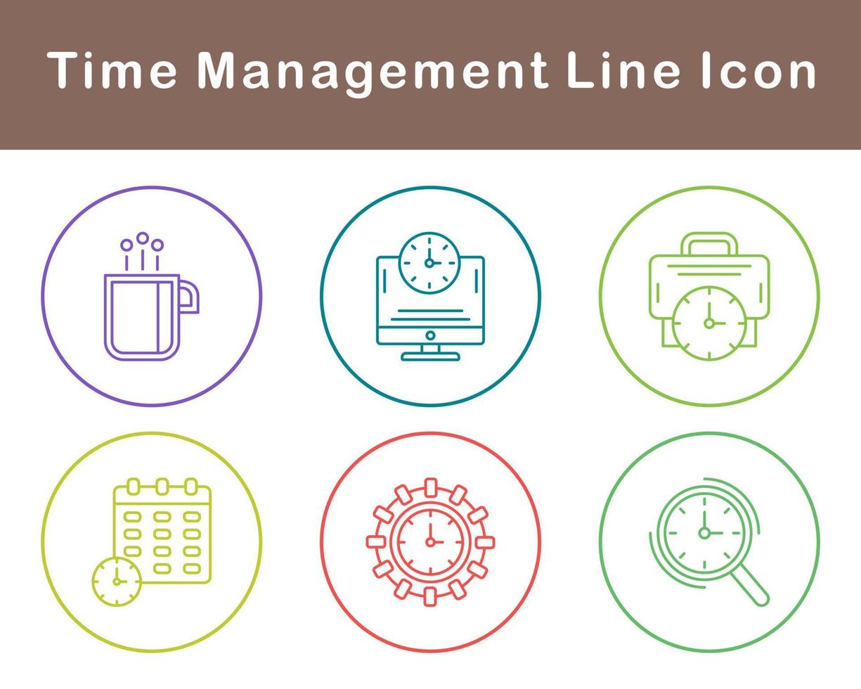 Time Management Vector Icon Set