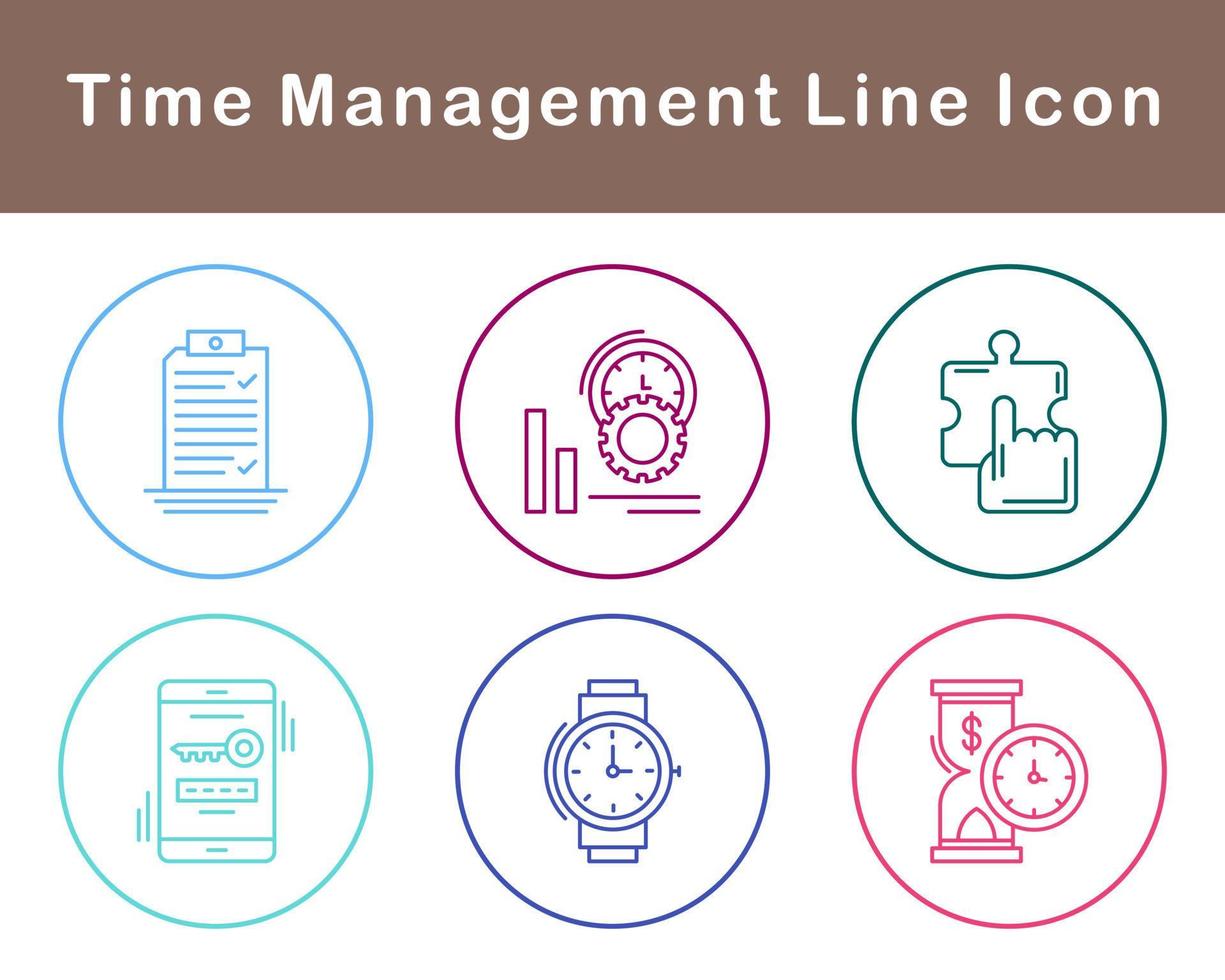 Time Management Vector Icon Set