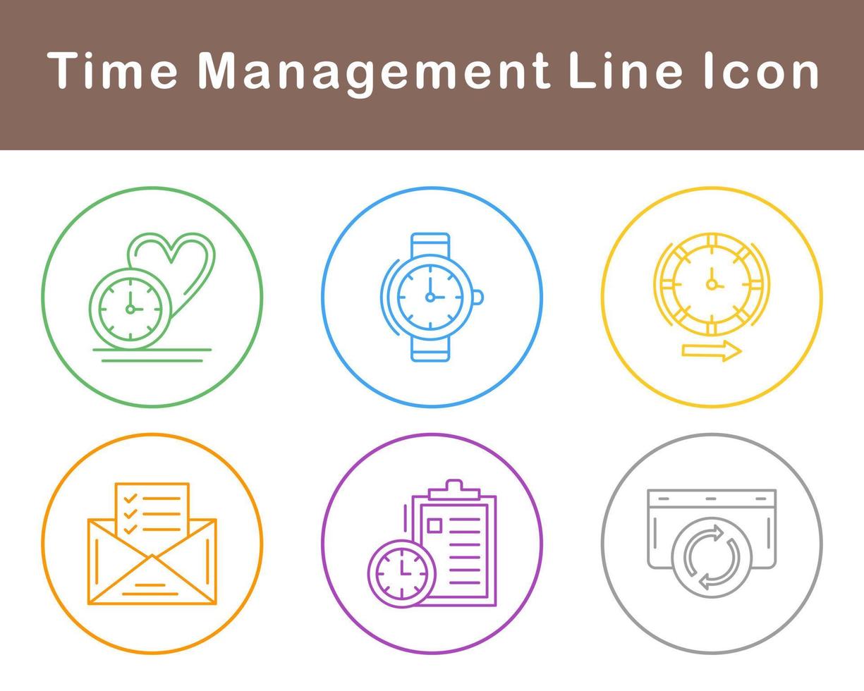 Time Management Vector Icon Set