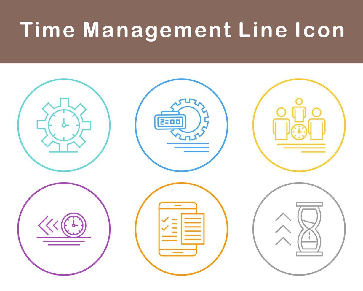 Time Management Vector Icon Set
