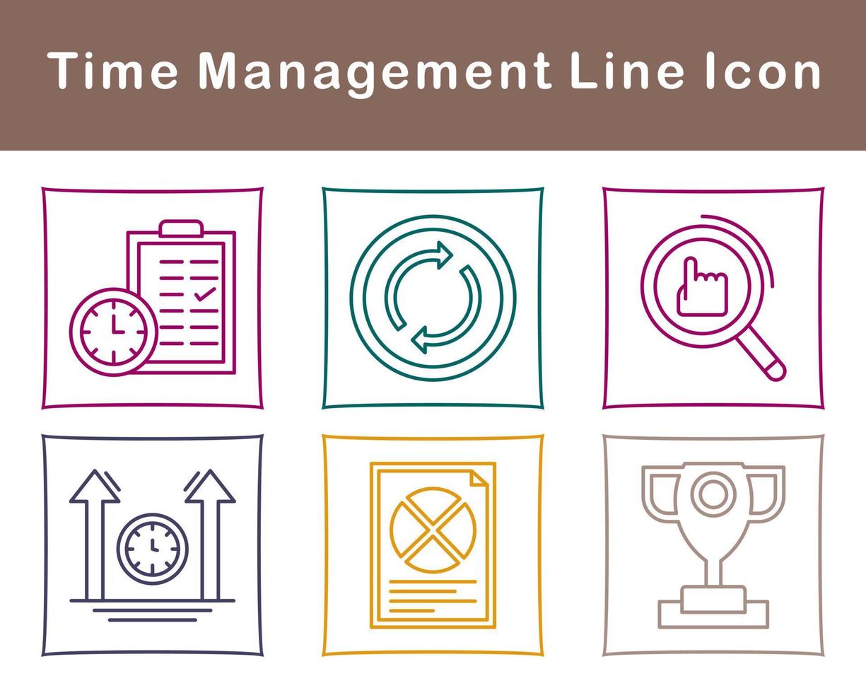 Time Management Vector Icon Set