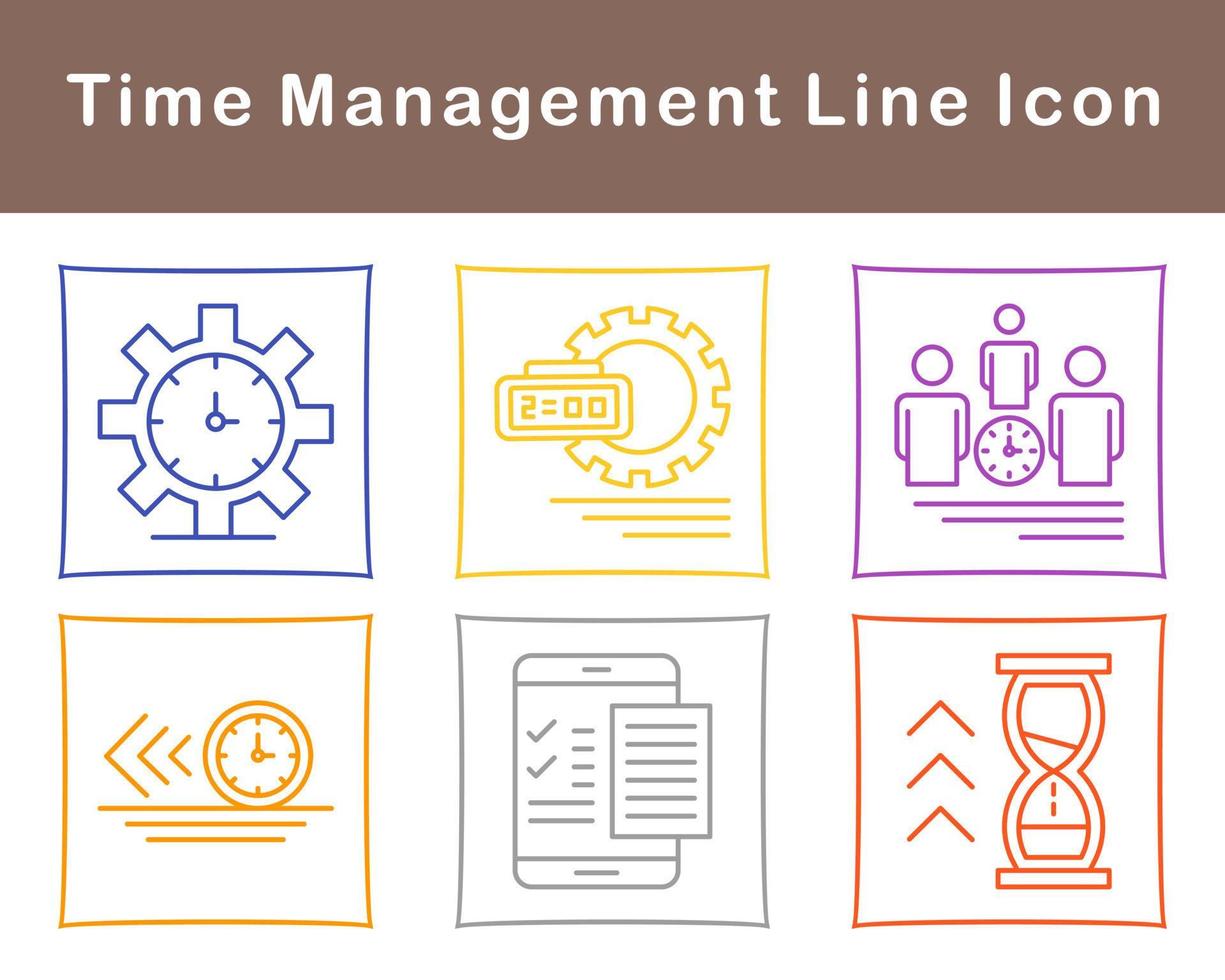 Time Management Vector Icon Set